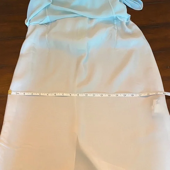 Vintage Ursula of Switzerland Formal Dress Sea Foam Blue Green Mother Of Bride - Picture 13 of 14